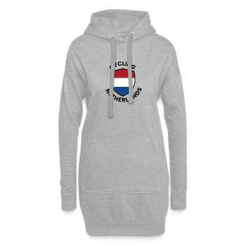 Blason du vélo néerlandais - Sweat-shirt à capuche long Femme - gris chiné - Devant