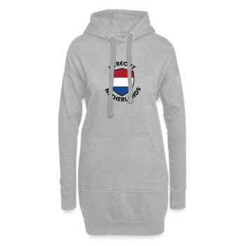 Utrechter Schild Niederländische Flagge - Hoodie-Kleid - Grau meliert - Vorne