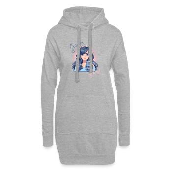Kawaii Gamer Girl – Motif mignon de streamer d’anime - Sweat-shirt à capuche long Femme - gris chiné - Devant