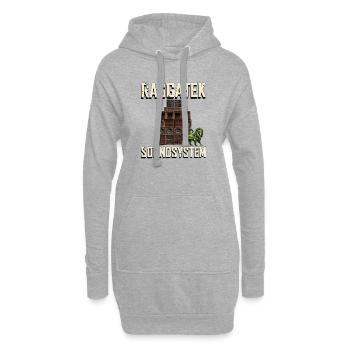 Raggatek Lion Soundsystem Jamaika - Hoodie-Kleid - Grau meliert - Vorne