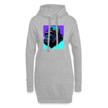 gorilla - Hoodie Dress - heather grey - Front