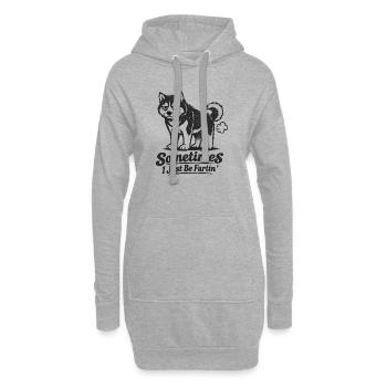 Manchmal bin ich einfach nur ein furzender Hund. - Hoodie-Kleid - Grau meliert - Vorne