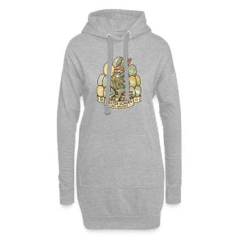 Archiviste du lapin de Pâques - Sweat-shirt à capuche long Femme - gris chiné - Devant