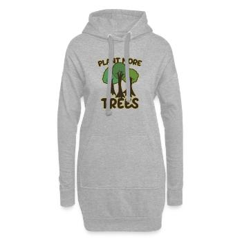 T-shirt Plant More Trees Eco Graphic - Sweat-shirt à capuche long Femme - gris chiné - Devant