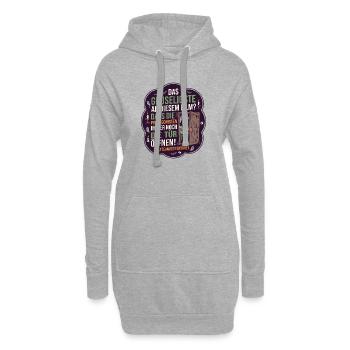 Horror Film Fan lustiger Spruch - Hoodie-Kleid - Grau meliert - Vorne