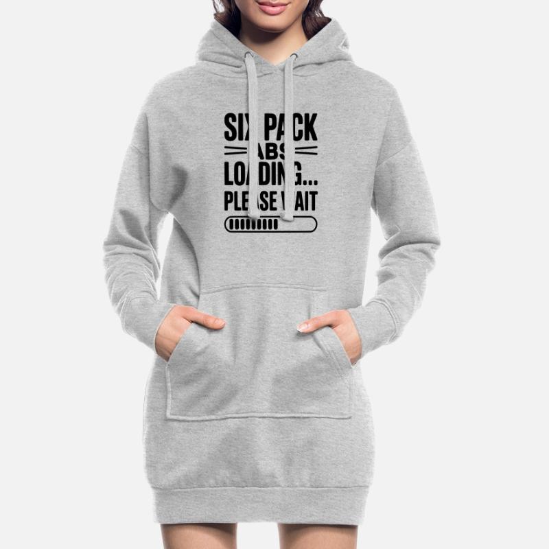 Six Pack Abs Loading... Please Wait Hoodie Dress