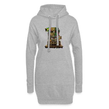 Roots And Reggae Culture - Hoodie-Kleid - Grau meliert - Vorne