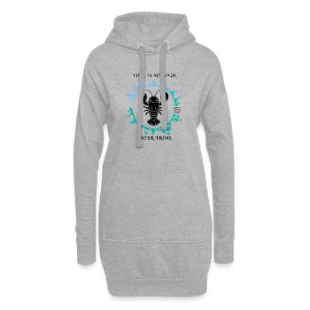 Mon signe est Cancer - Sweat-shirt à capuche long Femme - gris chiné - Devant