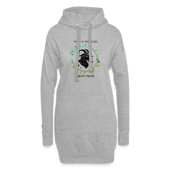Mein Zeichen Steinbock - Hoodie-Kleid - Grau meliert - Vorne