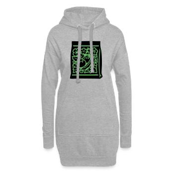 Saatgut Tüte Tomaten Gemüse - Hoodie-Kleid - Grau meliert - Vorne