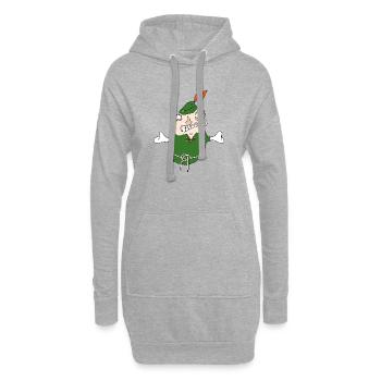 Fais-moi un câlin si tu peux - Sweat-shirt à capuche long Femme - gris chiné - Devant