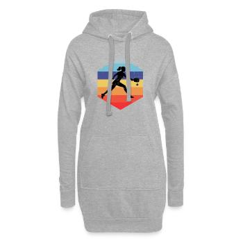 Cadeau de la scène du pickleball pour les fans de pickleball - Sweat-shirt à capuche long Femme - gris chiné - Devant