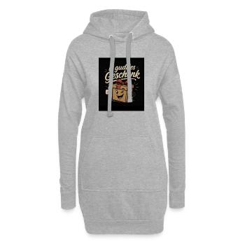 Geschenk T-Shirt - Hoodie-Kleid - Grau meliert - Vorne