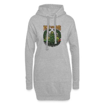 Plant Your Mind - Hoodie-Kleid - Grau meliert - Vorne