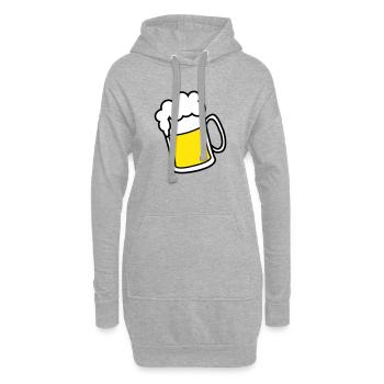 bier - Hoodie-Kleid - Grau meliert - Vorne