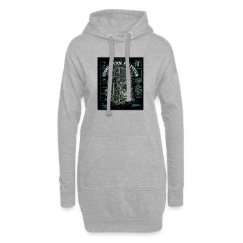 Plant Sound System - Hoodie Dress - heather grey - Front