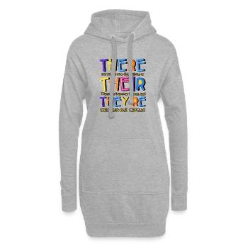 Es gibt Leute, die nicht zugehört haben - Hoodie-Kleid - Grau meliert - Vorne