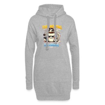This Meeting could have been an E-Mail - Hoodie-Kleid - Grau meliert - Vorne