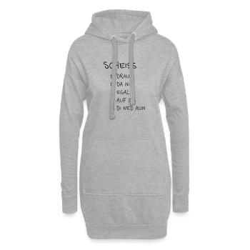 Scheiß... – Wiener Schmäh Typografie Design - Hoodie-Kleid - Grau meliert - Vorne