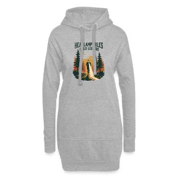 Trail Running - Miles avec lampe frontale Build Legends - Sweat-shirt à capuche long Femme - gris chiné - Devant
