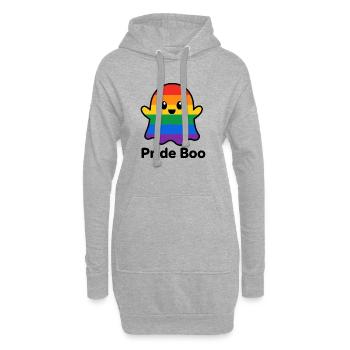 Regenbogen Pride Geist Design - Hoodie-Kleid - Grau meliert - Vorne