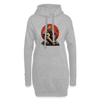 Banjo joueur de banjo Sasquatch-Bigfoot - Sweat-shirt à capuche long Femme - gris chiné - Devant