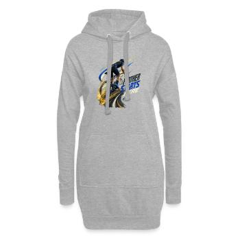 Elektrostart-Radfahrer - Hoodie-Kleid - Grau meliert - Vorne