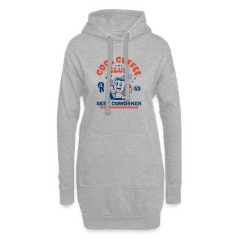 Coffee Club Kaffeeliebhaber-Kollegen-Geschenk - Hoodie-Kleid - Grau meliert - Vorne