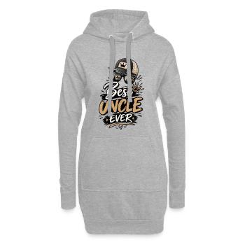 Meilleur oncle de tous les temps en plein air - Sweat-shirt à capuche long Femme - gris chiné - Devant