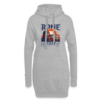 Vintage Rome Italy Colosseum Sunset Skyline - Hoodie-Kleid - Grau meliert - Vorne