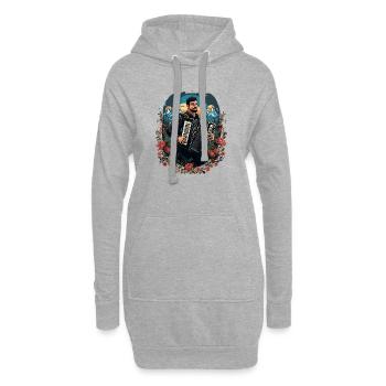Musicien d’accordéon, accordéoniste, accordéoniste - Sweat-shirt à capuche long Femme - gris chiné - Devant