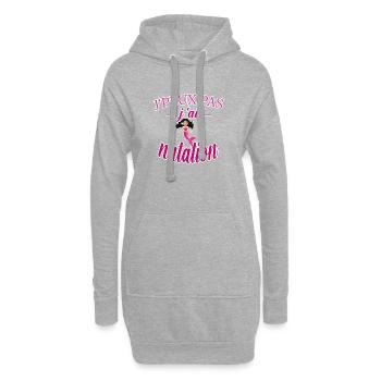 j'peux pas j ai natation tee shirt enfant fille - Sweat-shirt à capuche long Femme - gris chiné - Devant