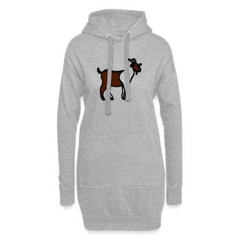 Goat - Line Art - Choose your color - Hoodie-Kleid - Grau meliert - Vorne