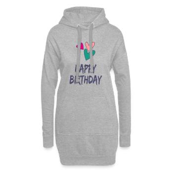 ALLES GUTE ZUM GEBURTSTAG. ALLES GUTE ZUM GEBURTSTAG. JAHRESTAG. - Hoodie-Kleid - Grau meliert - Vorne