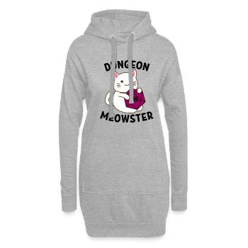 Dungeon meowster jeu de rôle Nerd Geek cadeau - Sweat-shirt à capuche long Femme - gris chiné - Devant