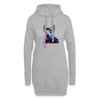 Antiheld der Unterwelt - Hoodie-Kleid - Grau meliert - Vorne