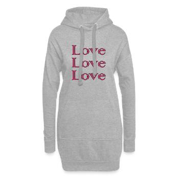 LIEBE,FRISCH VERHEIRATET,VIVE LES MARIES,EVJF,PAAR - Hoodie-Kleid - Grau meliert - Vorne