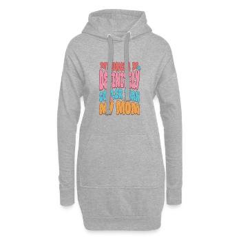 Mein Onkel ist definitiv cooler als meine Mama - Hoodie-Kleid - Grau meliert - Vorne