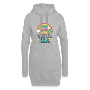 In My Three Year Old Era 3rd Birthday Girl Boy - Hoodie Dress - heather grey - Front