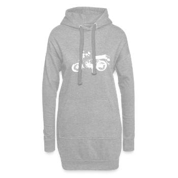 Simson S51 weiß - Hoodie-Kleid - Grau meliert - Vorne