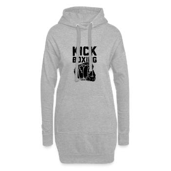 kickboxing kickboxer - Hoodie-Kleid - Grau meliert - Vorne