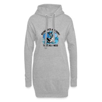 Aquarium Aquarianer Fische Zierfische Aquaristik - Hoodie-Kleid - Grau meliert - Vorne
