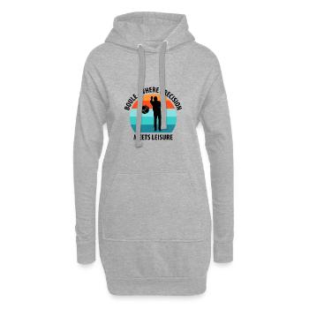 Boule Petanque Boccia Boules - Hoodie-Kleid - Grau meliert - Vorne