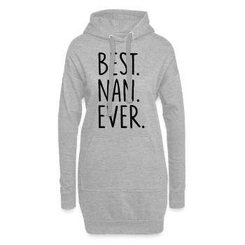 Beste Nan Oma Mütter Tag Nan Großmutter - Hoodie-Kleid - Grau meliert - Vorne