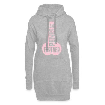 Hochzeit Frau Penis lustig Geschenk JGA - Hoodie-Kleid - Grau meliert - Vorne