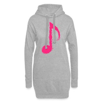 Musique Note de musique - Sweat-shirt à capuche long Femme - gris chiné - Devant