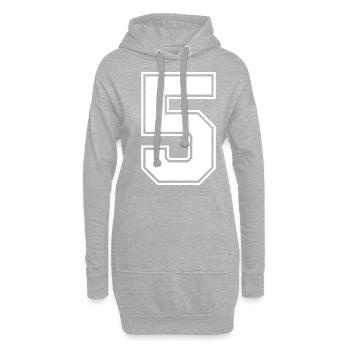 Maillot numéro 5 - Sweat-shirt à capuche long Femme - gris chiné - Devant
