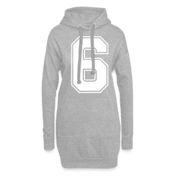 Maillot numéro 6 - Sweat-shirt à capuche long Femme - gris chiné - Devant