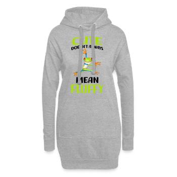 Frosch - Hoodie-Kleid - Grau meliert - Vorne