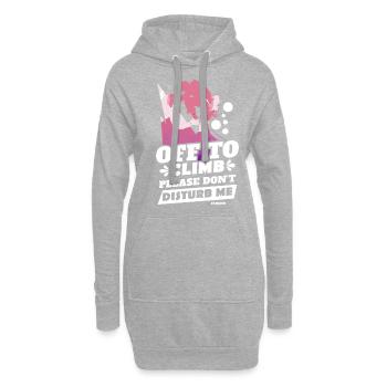 Klettern Berg Alpen Natur Klettersport Geschenk - Hoodie-Kleid - Grau meliert - Vorne